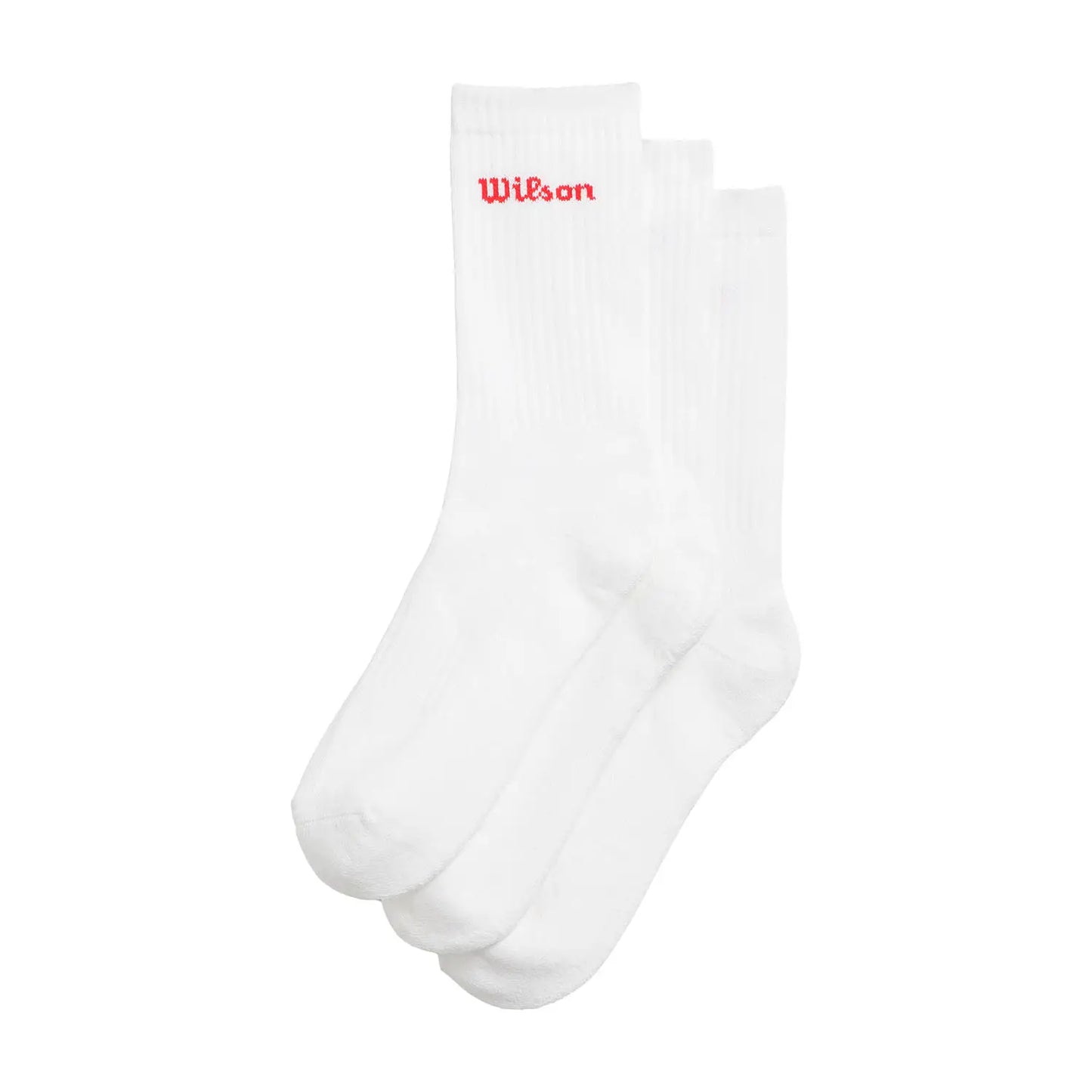 3 PACK WILSON CREW LOGO SOCKS WHITE